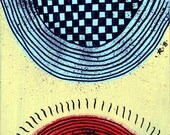 Original, acrylic & ink painting on wood by Portland artist Ryan Bubnis