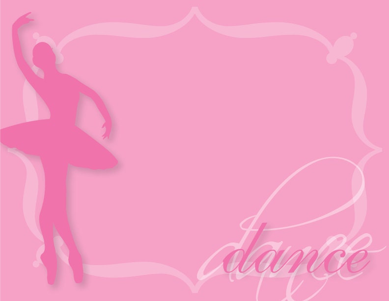 Ballet Birthday Party Blank Sign Cards