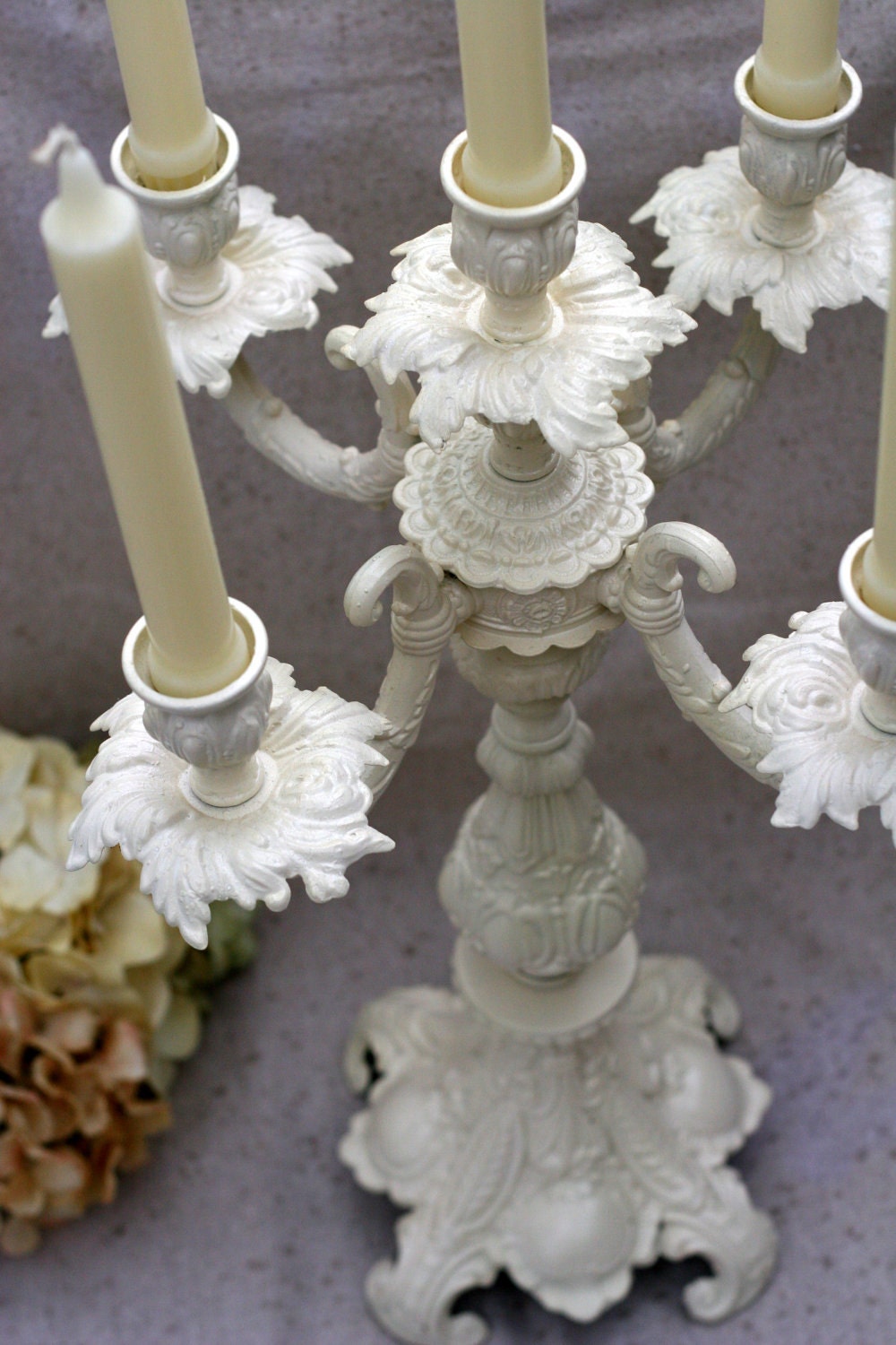 Shabby chic vintage candelabra