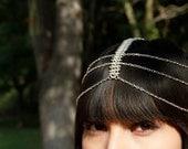 Genevieve Silver Chain Head Dress Headband