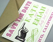 Vintage Fonts Oversize Save The Date Card: customize the colors