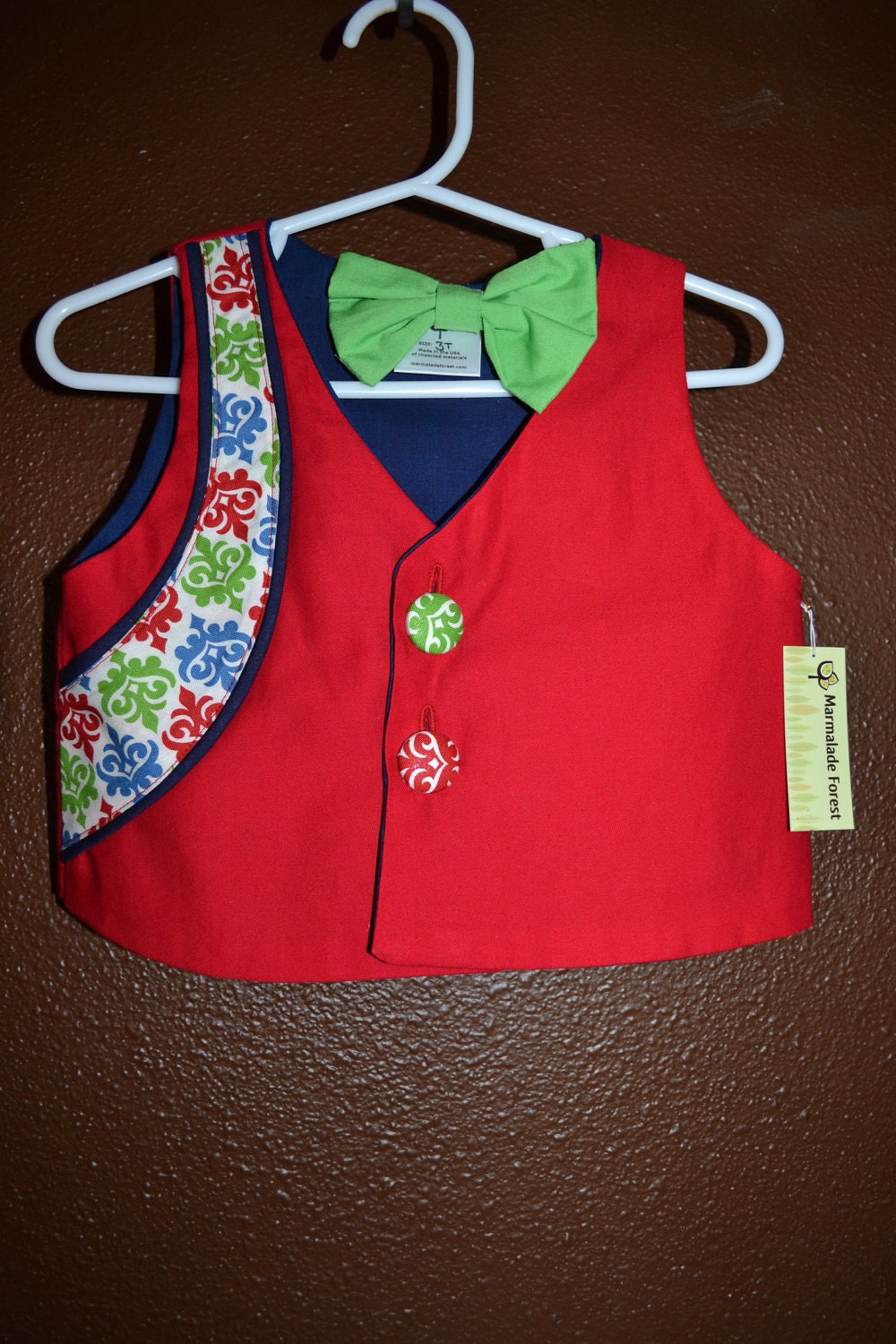 The "Gunnar" vest and bow tie set  Size 3T, ready to ship