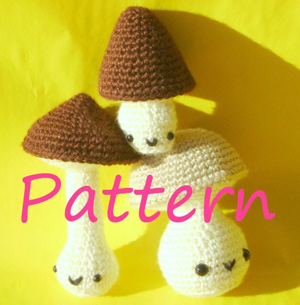 Mushroom Trio - Crochet Pattern PDF
