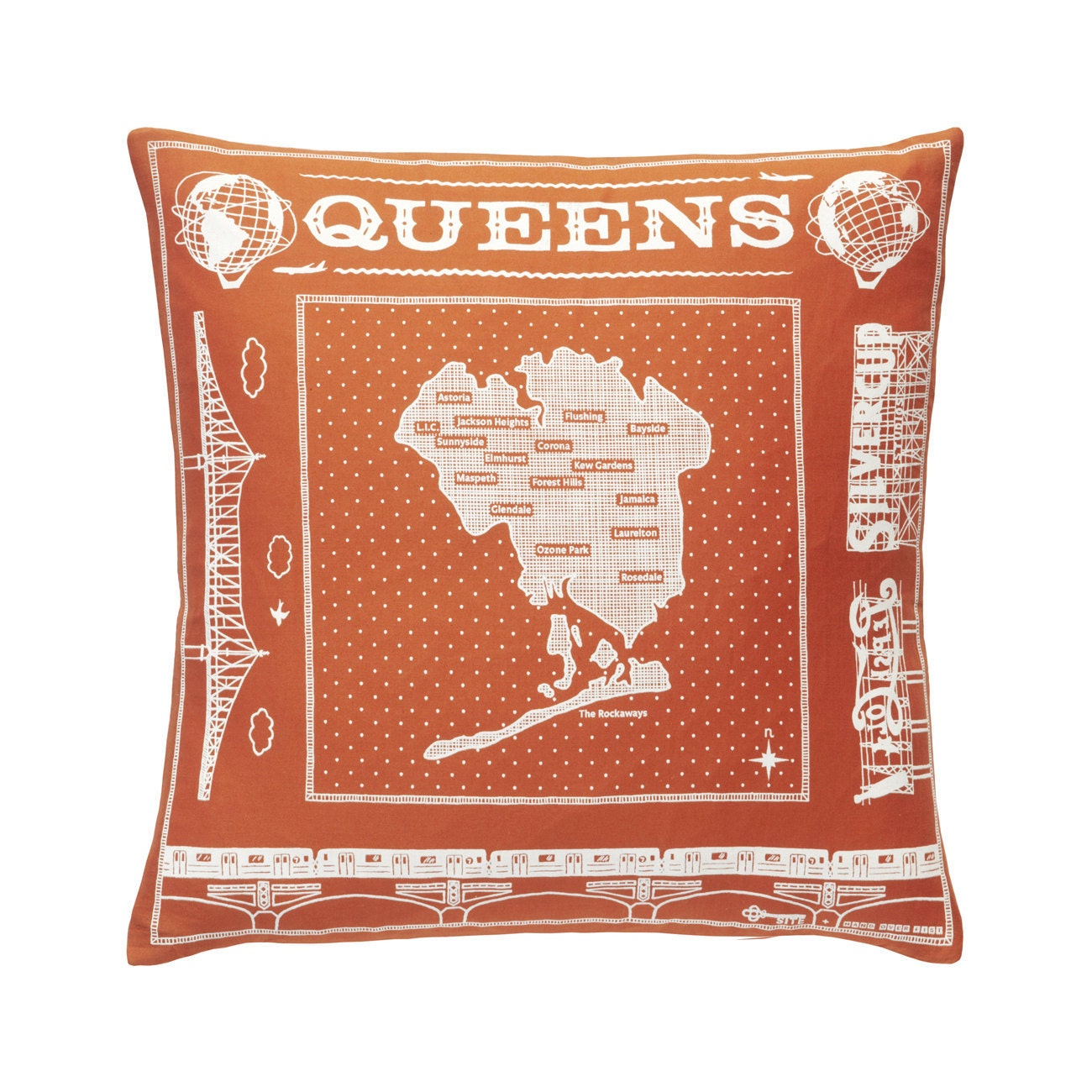 Orange Queens Throw Pillow