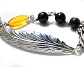 Dragonfly Bracelet With Chocolate Swarovski Pearls Free Gift Wrap