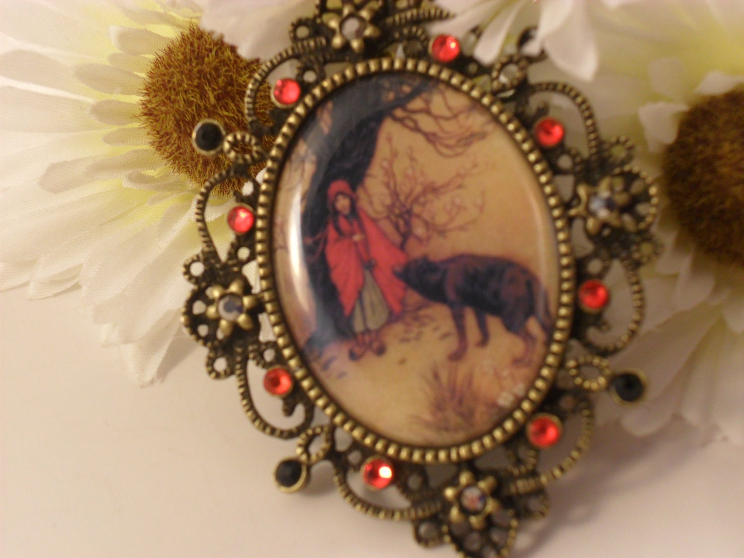 Little Red Riding Hood Cameo Necklace