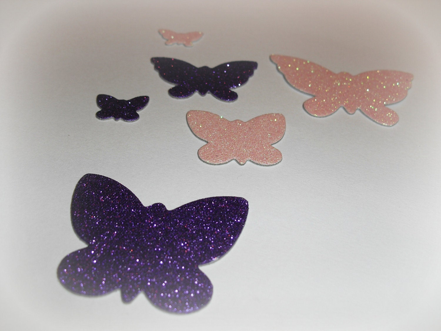 18 Glitter Butterfly Die Cut Stickers