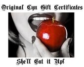 Original Cyn Gift Certificate For 25.