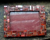 Dark Red Mosaic Picture Frame