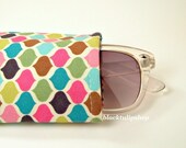 Retro Mod Colorful Tile Reading Glasses/Sunglass Cover/Eyeglass Case