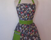 Apron Retro Style Whimsical Giraffes CHLOE Full Apron