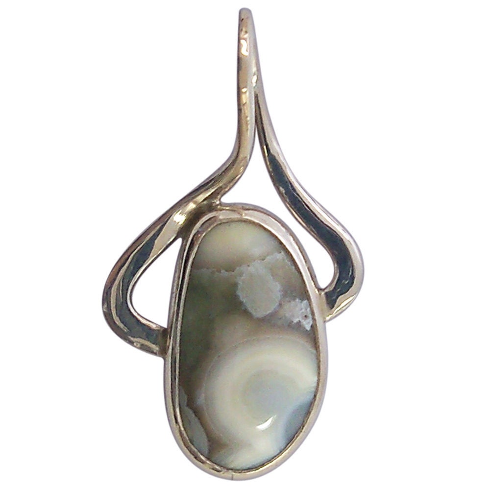 Ocean Jasper Pendant Set in Sterling Silver  pocjd1601