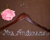 Hanger Deluxe one Line, Personalized Custom Bridal Hanger, Brides Hanger, Bride, Name Hanger, Wedding Hanger, Personalized Bridal Gift