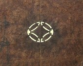 Vintage  Japanese Stencil  Family Crest  Kamon  Stencil A81
