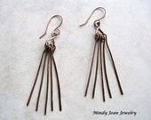 Hammered Mixed Metal Earrings - TASSLES - MindyJeanJewelry Hammered Mixed Metal Earrings - TASSLES - MindyJeanJewelry