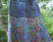 Upcycled womens skirt