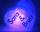 GlowHeart (personalized)- geek gift, sweetheart gift, gifts for her, gift for him