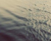 Poster - Large Fine Art Abstract Water Photograph - dark black grey white Water Ripples - 12x18