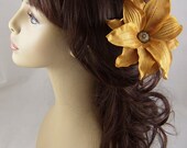 Amber Silk Lily Hair Stick