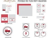 PRINTABLE PARTY COLLECTION -- Vintage Red Truck Birthday Collection -- Mirabelle Creations Il_170x135