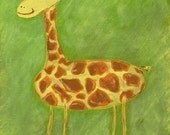 Norman the Giraffe Nursery Art - PRINT 8x10  safari  jungle  animal art for kids