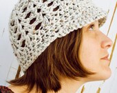 CROCHET PATTERN PDF - Crochet Brimmed Shell Beanie  - Permission to Sell What You Make