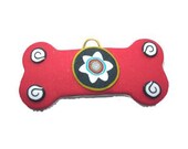 Bone Aztec Pet ID Tag