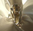 Handmade Sterling Silver Ribbon Ring size 5 1/4 (UK Size K)