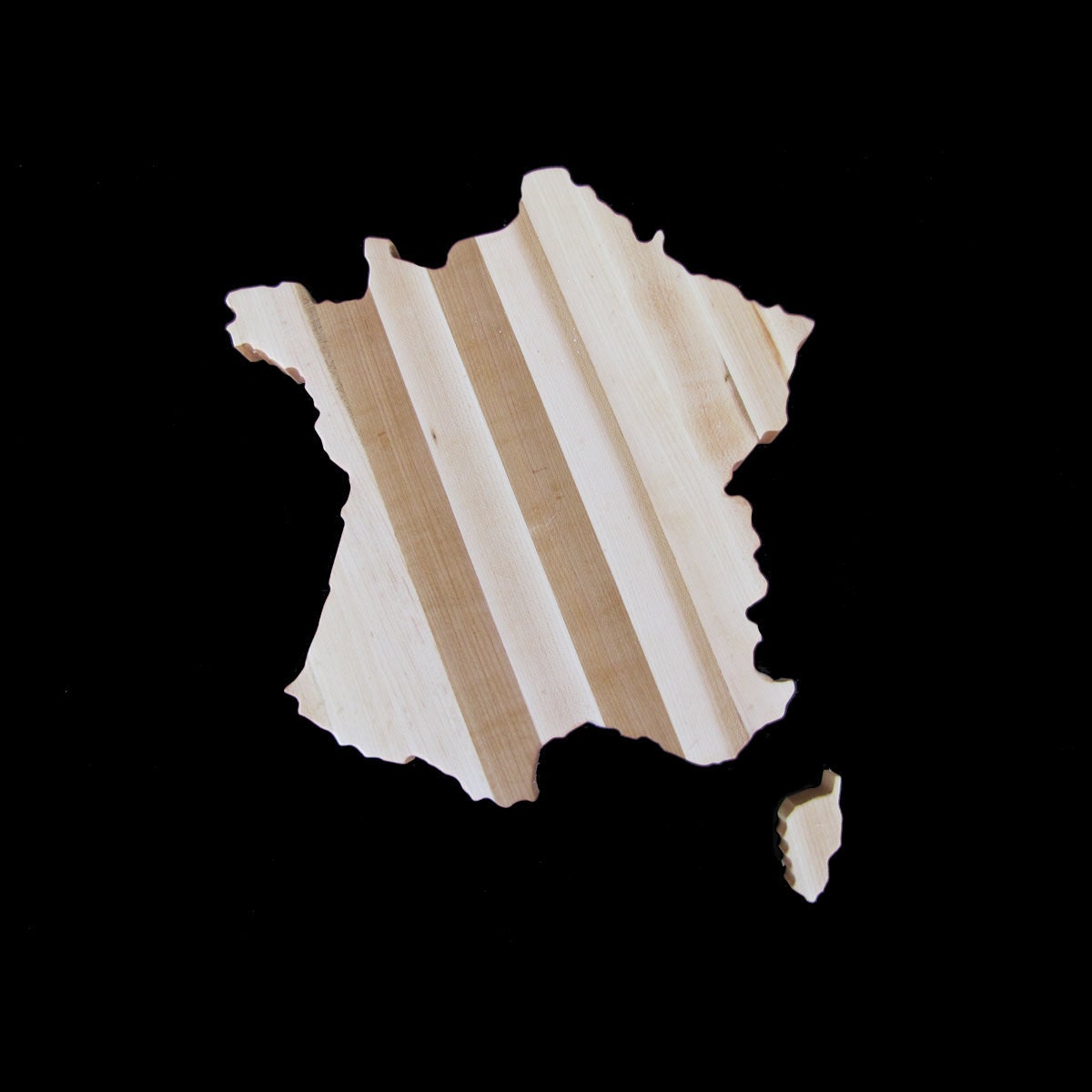 Woodbob.com's France Shaped Cutting Board