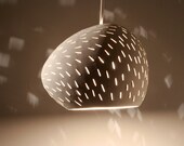 Pendant Lamp: 5.5" Claylight, Line Pattern