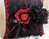 Rose Red :  Lolita Ring Bearer Pillow Larger Keepsake
