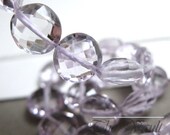 4 Pink Amethyst 8mm faceted coins