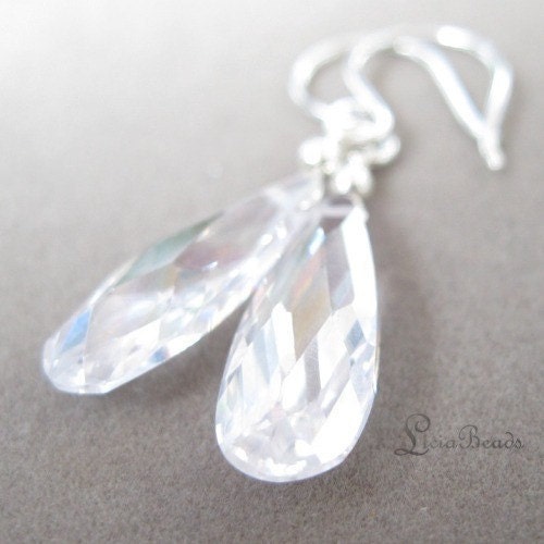 Clean Rain - Cubic Zirconia gemstone earrings
