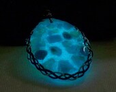 Magical Gemstone Mosaic - Glow in the Dark Pendant - With Real Gemstones and Amazing Glow Effects