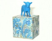 Farmhouse Decor Farm Animal Sheep Art Block