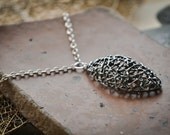 Melted Silver Chaos Pennate Necklace and Pendant