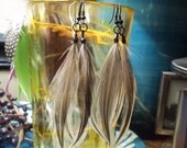 Merry Christmas feather earrings naturally molted