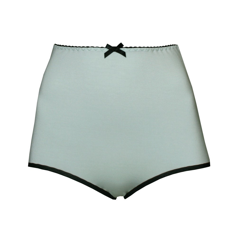 Mint Green 'Jeanne' High Waisted Bamboo Knickers