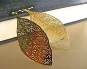 Autumn Leaf Earrings in Gold