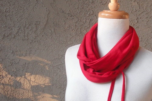 Valentine's Day Red Infinity Circle Scarf