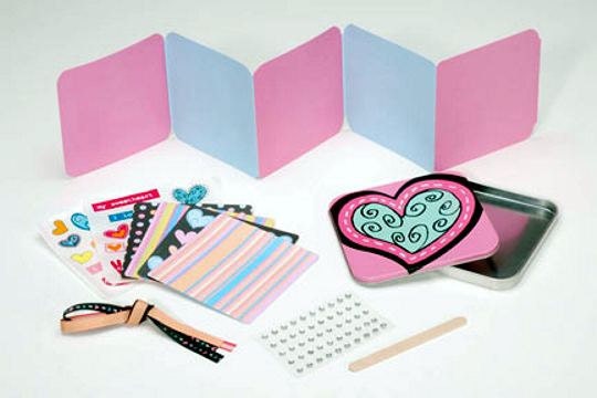 Love Scrapbook or Heart Scrapbook in a Tin - Last One - Bargain - Great Gift