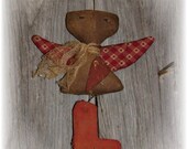 Primitive Valentine Wall Hanging Cupid Door Greeter Decoration