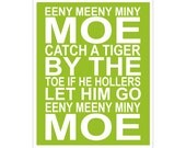 Eeny Meeny Miny Moe 8x10 inch print by Finny and Zook