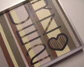 Girlfriend Heart Love Art Framed