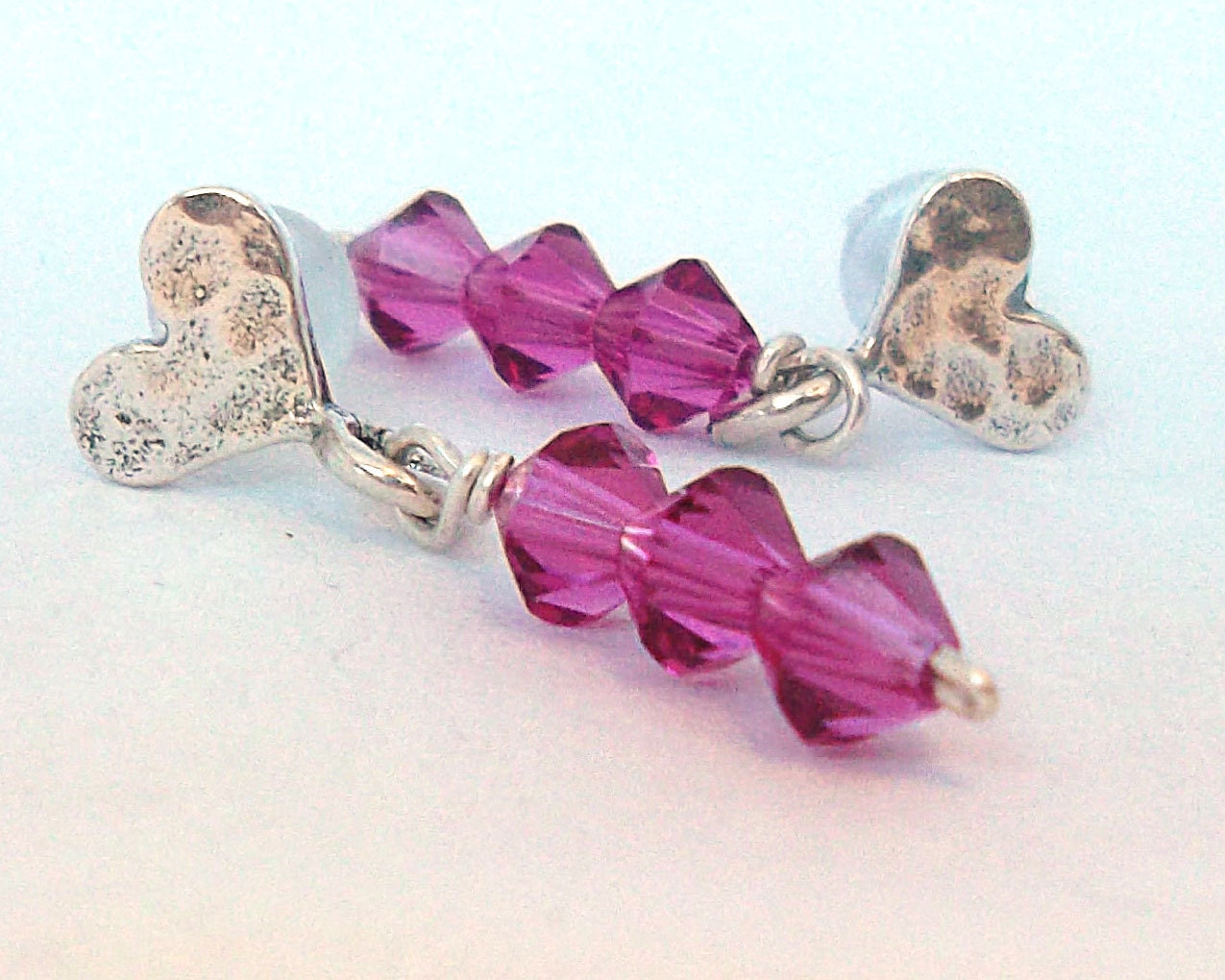 Sterling Silver Heart Post Earring
