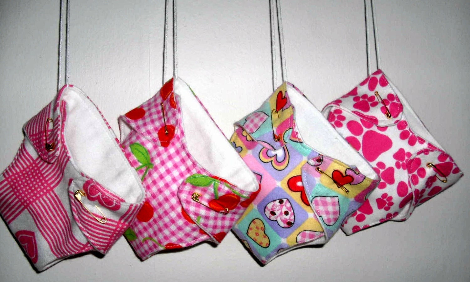 handsewnbyme Fitted Cloth Diaper ,Babys First Valentine, Valentines Day Gift, Package Tie On Party Favor Decoration