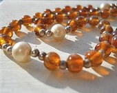 Root Beer Float Vintage Rosary One of a Kind Original Free Shipping US and Canada
