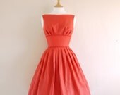Red Linen Tiffany Prom Dress - made by Dig For Victory