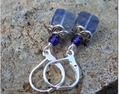 Charity Donation -- Blueberry Quartz and Silver Earrings -- Donation to Philabundance