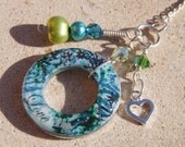 Love Charm Necklace 'Circles of Inspiration' OOAK Love Heart Handmade